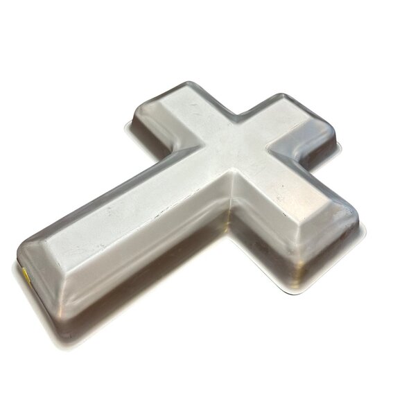 Wilton Cake Pan Vintage 1972 Cross Aluminum Easter Baptism Communion #502-2502 - Picture 3 of 7